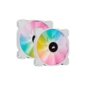 CORSAIR iCUE SP140 RGB ELITE Performance 140mm White PWM  - Fan - Dual Fan Kit with Lighting Node CORE