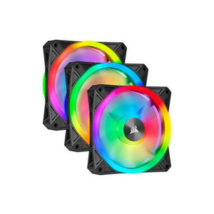 CORSAIR iCUE QL120 RGB 120mm Black - Fan - Triple Pack & Lighting Node Core