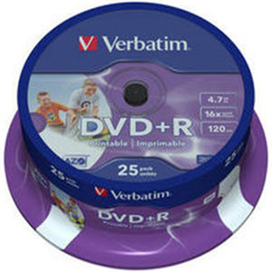 VERBATIM DVD+R 25 TUB PRINTABLE