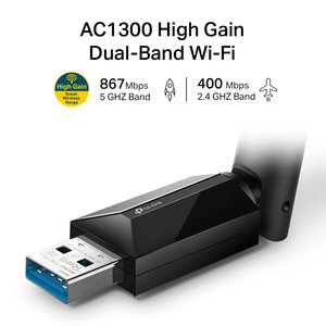 TP LINK Archer T3U Plus AC1300 High WIFI Dual Band USB Adapter V1