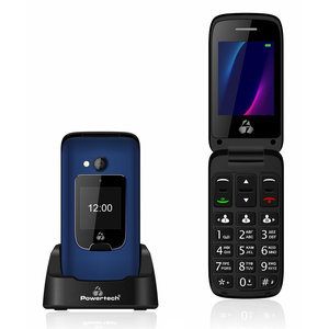 POWERTECH κινητό τηλέφωνο Sentry Dual III, 2 οθόνες, SOS Call, μπλε