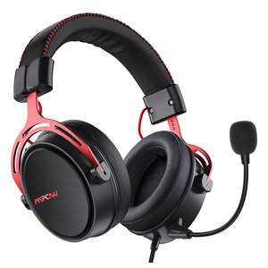 MPOW gaming headset Air SE BH439A, multiplatform, 3.5mm, μαύρο-κόκκινο