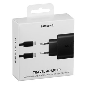 SAMSUNG φορτιστής τοίχου EP-TA845XBEGWW, USB Type-C, 45W 3A, μαύρος