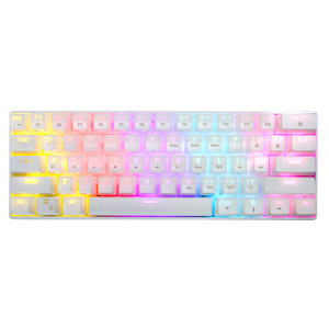 LAMTECH RGB MECHANICAL GAMING KEYBOARD BLUE SWITCH WHITE WITH TYPE-C PORT 'PLUTO'