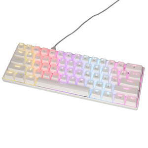 LAMTECH RGB MECHANICAL GAMING KEYBOARD BLUE SWITCH WHITE WITH TYPE-C PORT 'PLUTO'