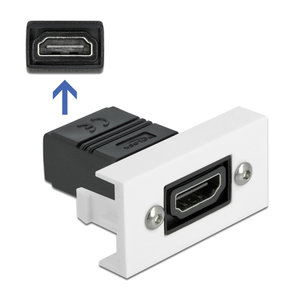 DELOCK module HDMI Easy 45 81303, 4K, 22.5x45mm, λευκό
