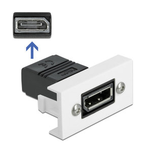 DELOCK module DisplayPort Easy 45 81305, 8K, 22.5x45mm, λευκό