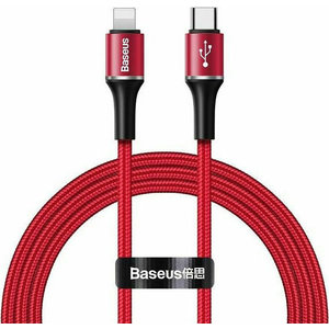BASEUS CABLE HALO - TYPE C TO LIGHTNING - PD 18W 1 METER (CATLGH-09) RED