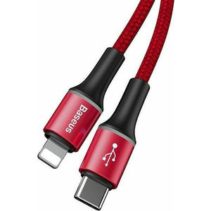 BASEUS CABLE HALO - TYPE C TO LIGHTNING - PD 18W 1 METER (CATLGH-09) RED