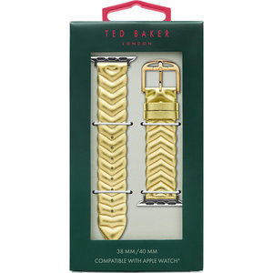 Λουράκι TED Chevron Gold Leather Strap για APPLE Watches 38-40 mm