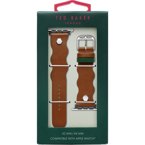 Λουράκι TED Wavy Design Brown Leather Strap για APPLE Watches 42-44 mm