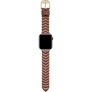 Λουράκι TED Chevron Brown Leather Strap για APPLE Watches 42-44 mm