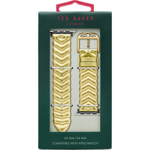 Λουράκι TED Chevron Gold Leather Strap για APPLE Watches 42-44 mm