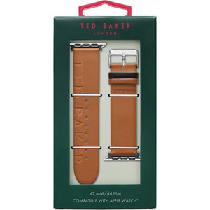 Λουράκι TED Logo Brown Leather Strap για APPLE Watches 42-44 mm