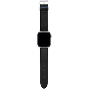 Λουράκι TED Basic Black Leather Strap για APPLE Watches 42-44 mm