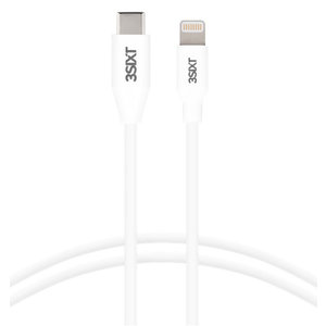 3SIXT καλώδιο USB Type-C σε Lightning 3S-1378, 3A, 1m, λευκό