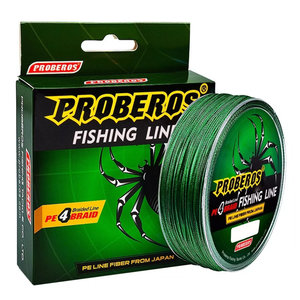 PROBEROS νήμα FISH-0031, τετράκλωνο, 13.6kg, 0.26mm, 100m, πράσινο