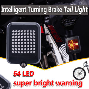 Έξυπνος οπίσθιος φωτισμός ποδηλάτου AQY096, LED, μπαταρία, USB, μαύρο