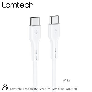 LAMTECH CABLE TYPE C TO TYPE C 100W FAST CHARGE 1M