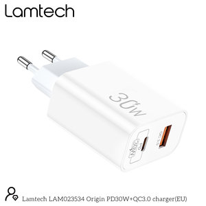 LAMTECH CHARGER USB QC3.0/TYPE-C 30W