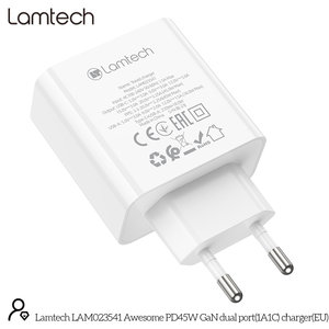 LAMTECH CHARGER USB QC3.0/TYPE-C 45W
