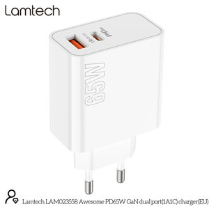 LAMTECH CHARGER USB QC3.0/TYPE-C 65W