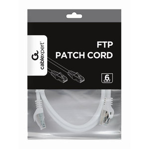 CABLEXPERT FTP CAT6 PATCH CORD WHITE 1M