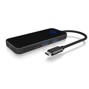 ICY BOX IB-DK4025-CPD 8-in-1 USB Type-C DockingStation with integrated cable / 60632