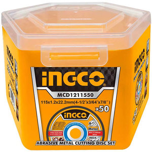 Δίσκοι Κοπής Σιδήρου inox 50 τεμ / κουτί Φ 115mm INGCO MCD1211550
