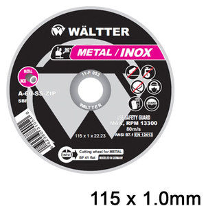 Δίσκοι Κοπής Σιδήρου / INOX WALTTER 55-1151022