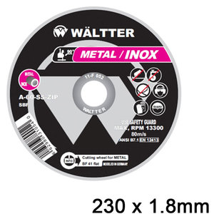Δίσκοι Κοπής Σιδήρου / INOX WALTTER 55-2301922