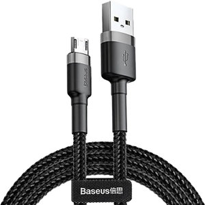 Baseus Cafule Braided USB 2.0 to micro USB Cable Γκρι 1m (CAMKLF-BG1)