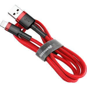 Baseus Cafule Braided USB to Lightning Cable Κόκκινο 1m (CALKLF-B09)