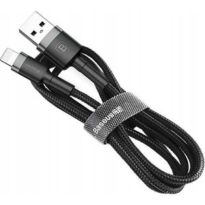 Baseus Cafule Braided USB to Lightning Cable Μαύρο 1m (CALKLF-BG1)