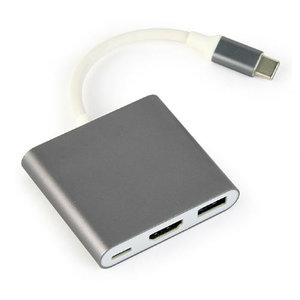 CABLEXPERT USB TYPE-C MULTI-ADAPTER SPACE GREY