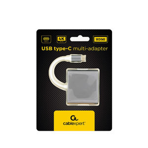 CABLEXPERT USB TYPE-C MULTI-ADAPTER SPACE GREY