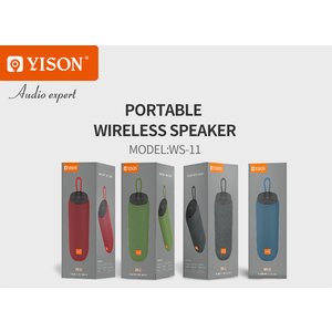 YISON φορητό ηχείο WS-11, 4.8W, FM, Bluetooth 5.0, 1200mAh, κόκκινο
