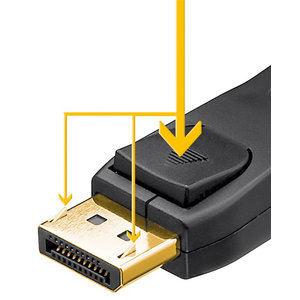GOOBAY καλώδιο DisplayPort 2.0 58532, gold-plated, 8K, HDR, 1m, μαύρο