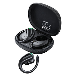 USAMS earphones με θήκη φόρτισης YT07, True Wireless, μαύρα