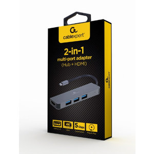 CABLEXPERT USB TYPE-C 2 IN 1 MULTI-PORT ADAPTER (HUB+HDMI)