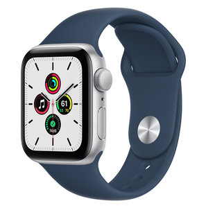 Apple Watch SE GPS Silver Aluminium Case 40mm with Abyss Blue Sport Band