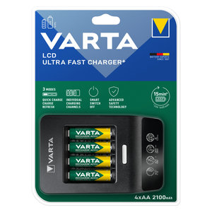 VARTA 57685101441 LCD ULTRA FAST CHARGER + 4X56706