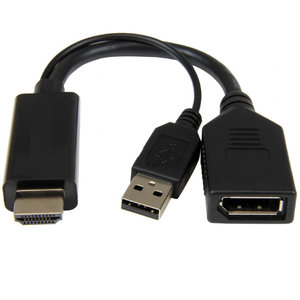 CABLEXPERT ACTIVE 4K HDMI TO DISPLAY PORT ADAPTER BLACK RETAIL PACK