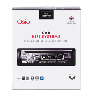 Osio ACO-5635CUBT Ηχοσύστημα αυτοκινήτου με CD, Bluetooth, USB, micro SD, Aux-In και αποσπώμενη πρόσοψη 4 x 45W