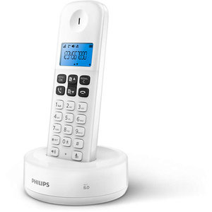 Philips D1611W/GRS Λευκό (Ελληνικό Μενού) Ασύρματο τηλέφωνο ανοιχτή ακρόαση, φωτιζόμενη οθόνη και 50 μνήμες