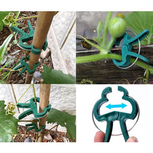 Κλιπ στήριξης φυτών GAR-0001, 4 x 3cm, πράσινο, 10τμχ