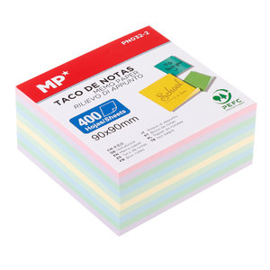 MP αυτοκόλλητα χαρτάκια σημειώσεων PN032-2, 90x90mm, 400τμχ, χρωματιστά