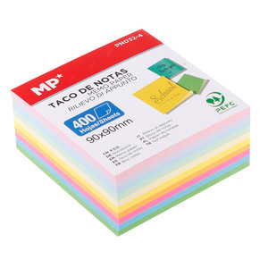 MP αυτοκόλλητα χαρτάκια σημειώσεων PN032-4, 90x90mm, 400τμχ, χρωματιστά