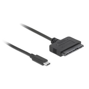 DELOCK καλώδιο USB-C σε SATA 22-pin 63803, 6Gb/s, 50cm, μαύρο
