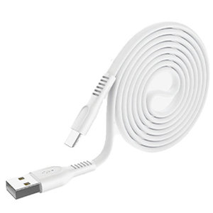 LAMTECH TYPE-C 3.0A FLAT CHARGING CABLE 1M WHITE
